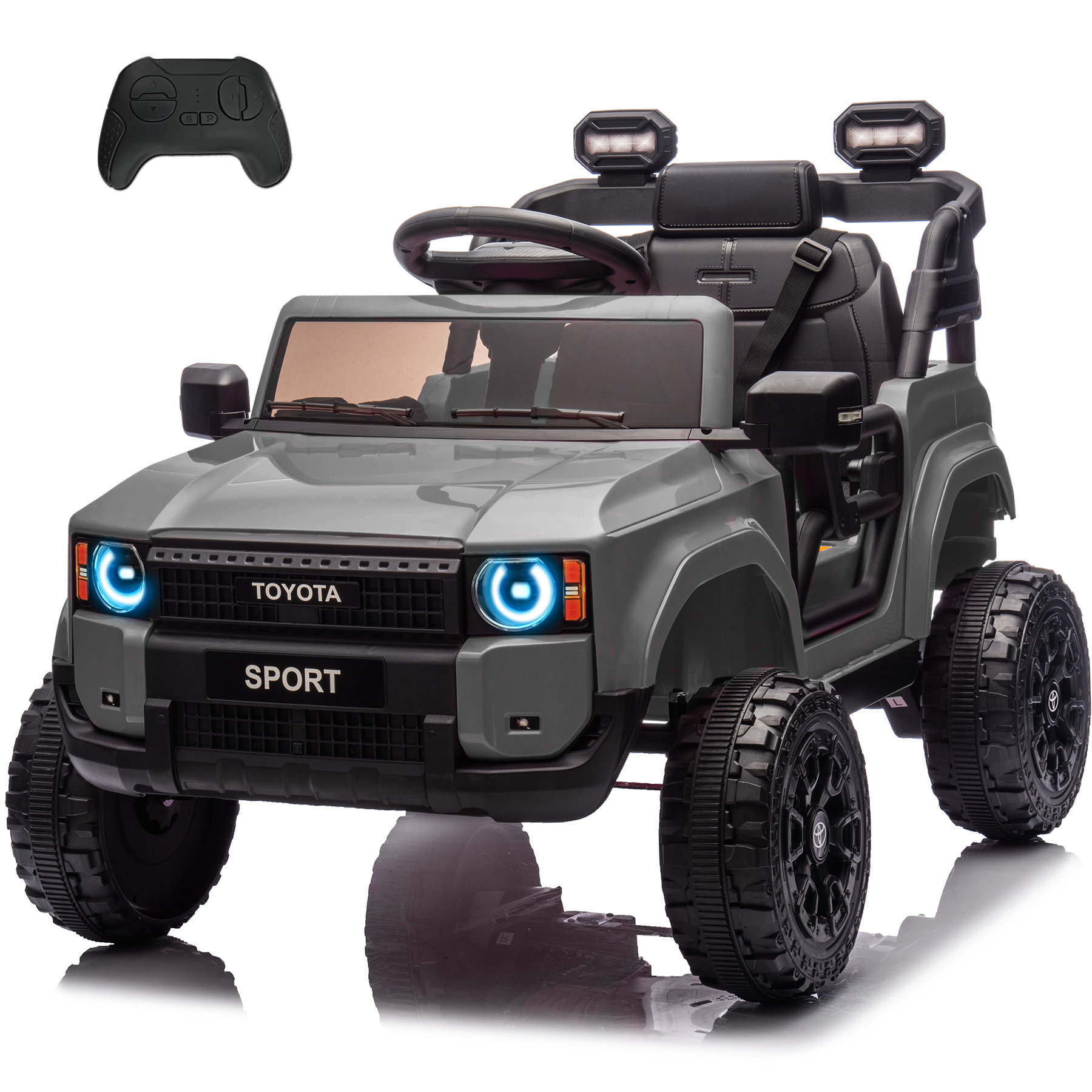 NEECHIPRO Licensed Toyota Land Cruiser 12v Battery Powered Kids